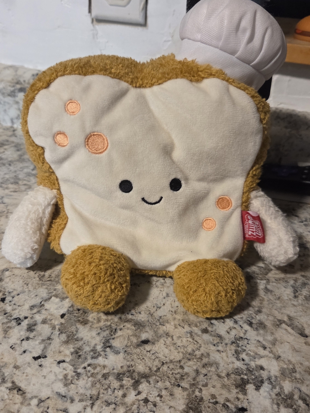 Bumz Bumz Plush Toast Character Soft Toy in Cream & Golden Brown